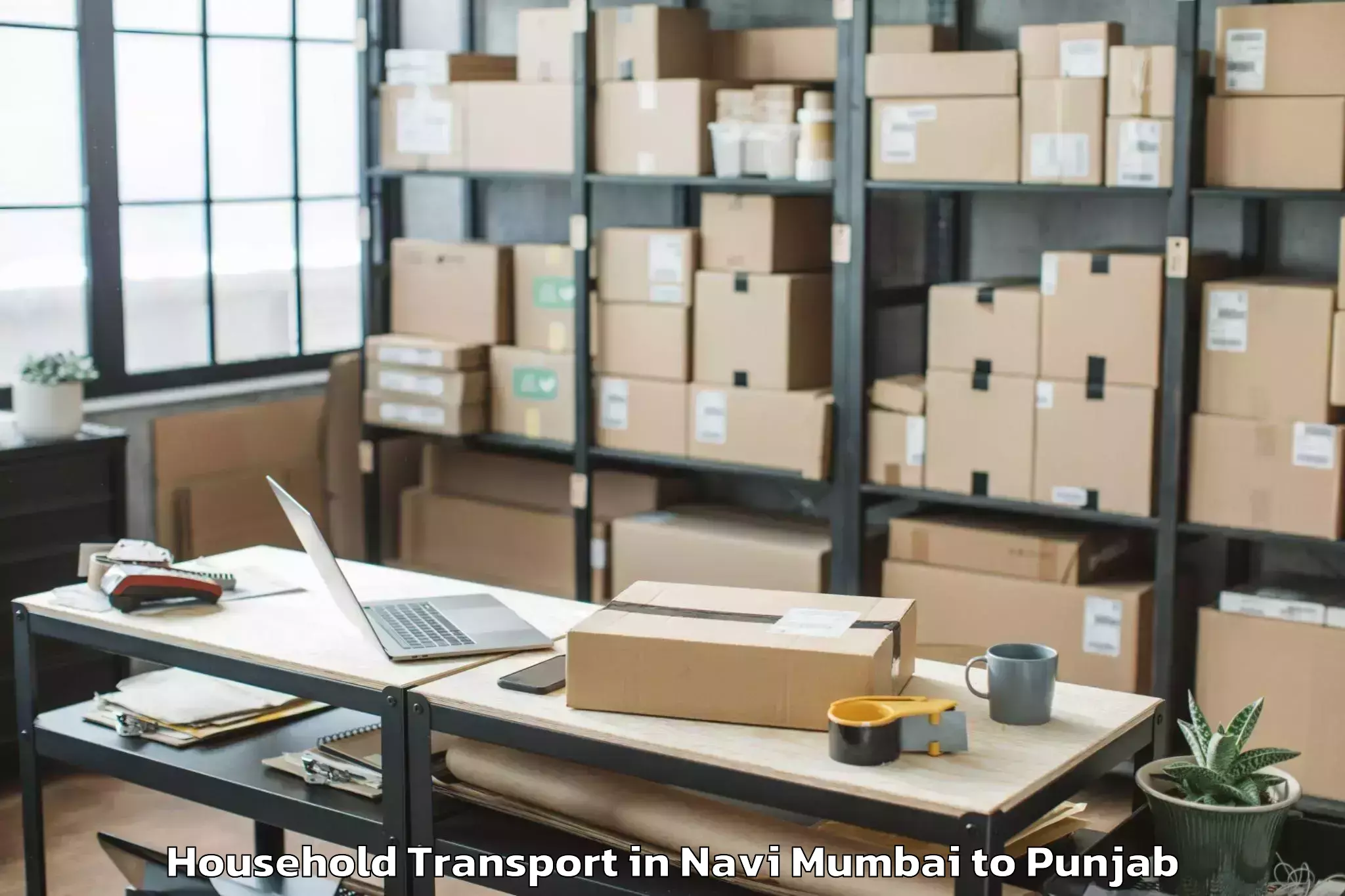 Book Navi Mumbai to Tapa Household Transport